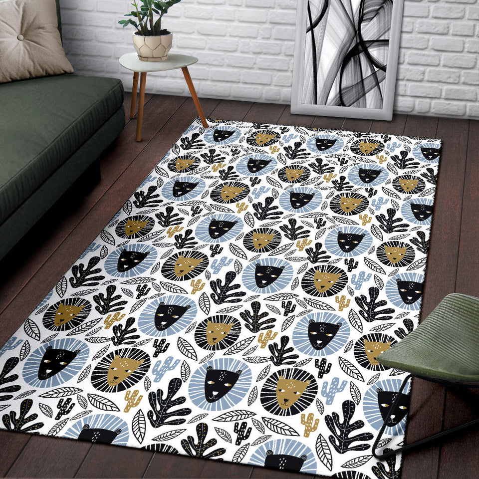 Lion Pattern Print Design 05 Area Rug