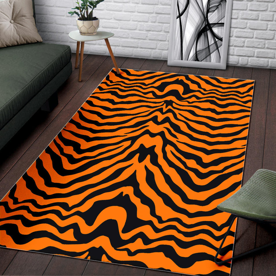 Bengal Tigers Skin Print Pattern Area Rug
