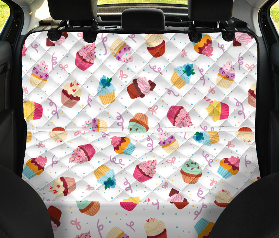 Cake Cupcake Design Pattern Dog Car Seat Covers