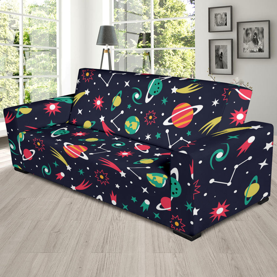 Colorful Space Pattern Planet Star Sofa Slipcover