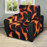 Fire flame dark pattern Recliner Cover Protector
