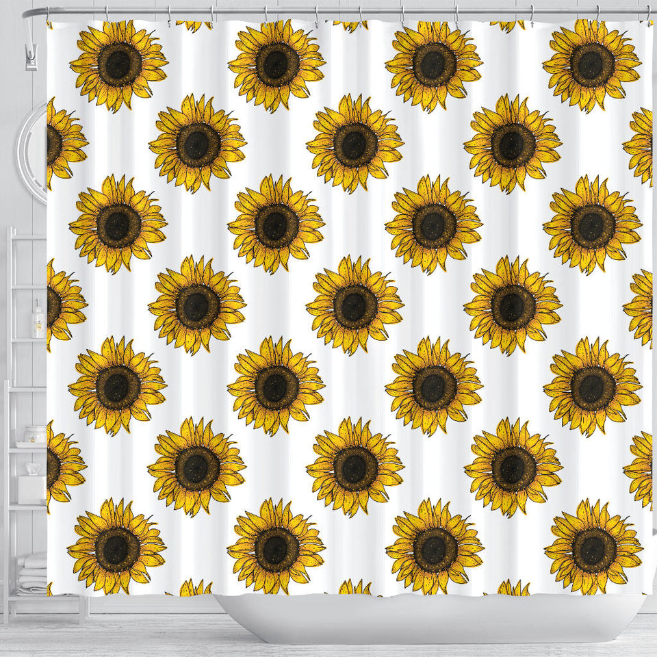 Sunflowers Design Pattern Shower Curtain Fulfilled In US