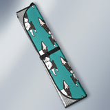 Hand Drawn Boston Terrier Dog Pattern Car Sun Shade