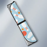 Bowling Ball Bowling Pins Blue Blackground Car Sun Shade