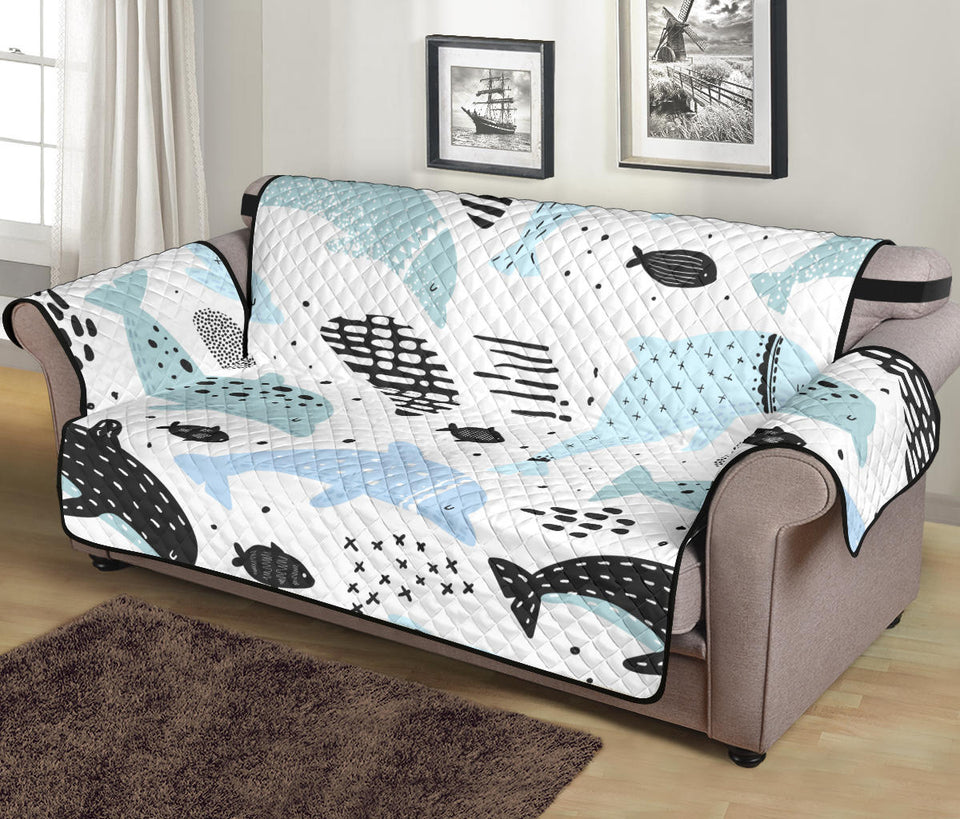 Cute dolphins Childish Style pattern Sofa Cover Protector