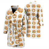 Hamburger Pattern Print Design 04 Men's Bathrobe