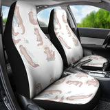 Cute Sea Otters Pattern Universal Fit Car Seat Covers