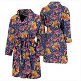 Goldfish Pattern Print Design 05 Men's Bathrobe