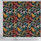 Colorful Snake Plant Pattern Shower Curtain Fulfilled In US