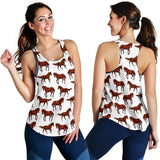 Horses running pattern background Women Racerback Tank Top