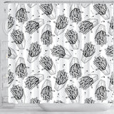 Hand Drawn French Fries Pattern Shower Curtain Fulfilled In US