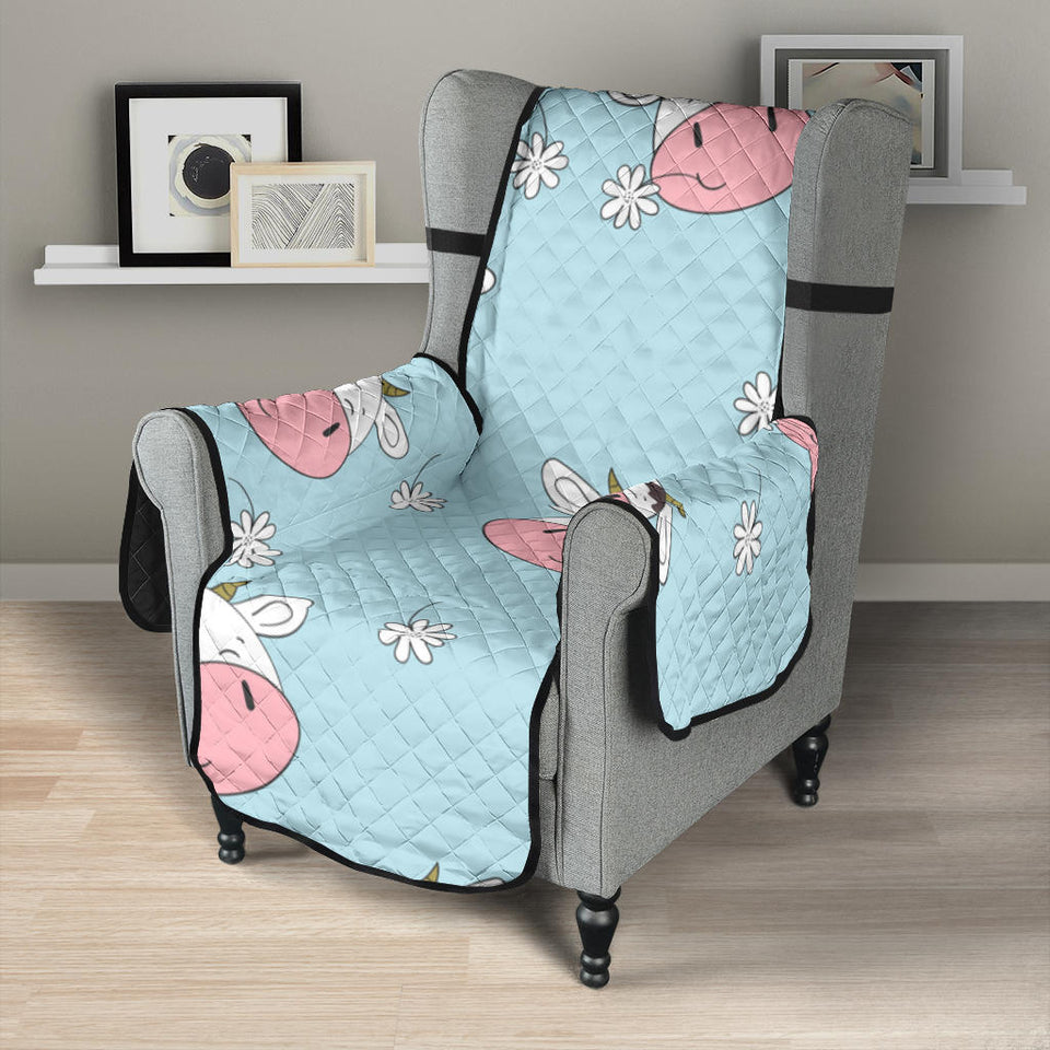 Cute cow flower pattern Chair Cover Protector