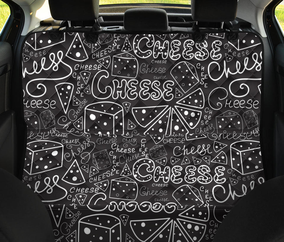 Handwritten Cheese Pattern Dog Car Seat Covers