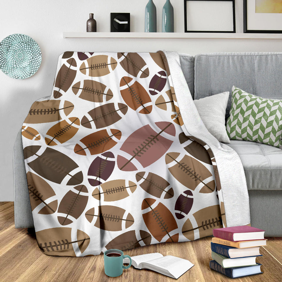 American Football Ball Pattern Premium Blanket