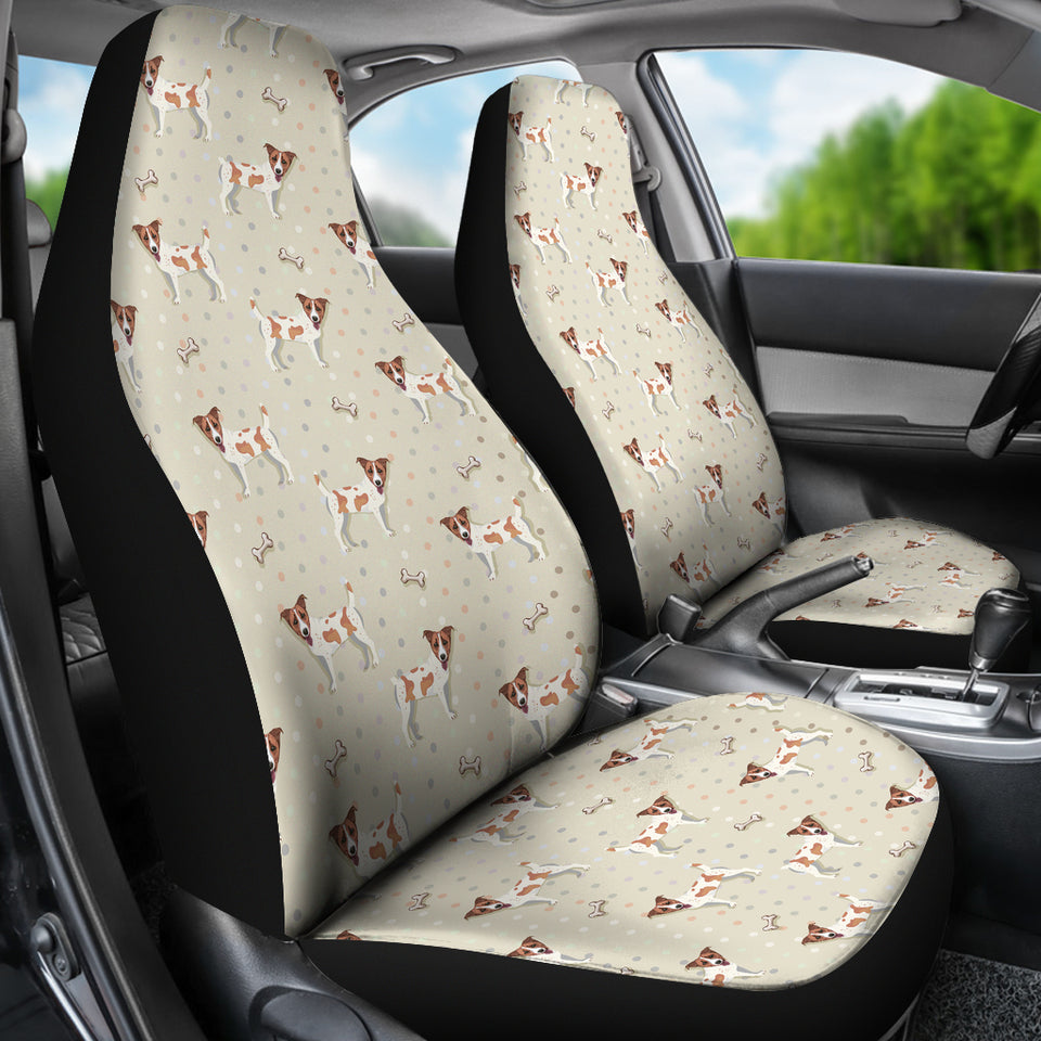 Jack Russel Pattern Print Design 02 Universal Fit Car Seat Covers