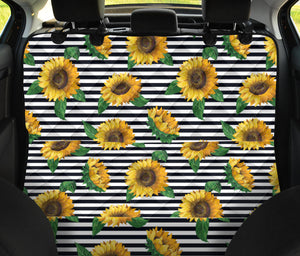 Sunflowers Ribbon Background Dog Car Seat Covers