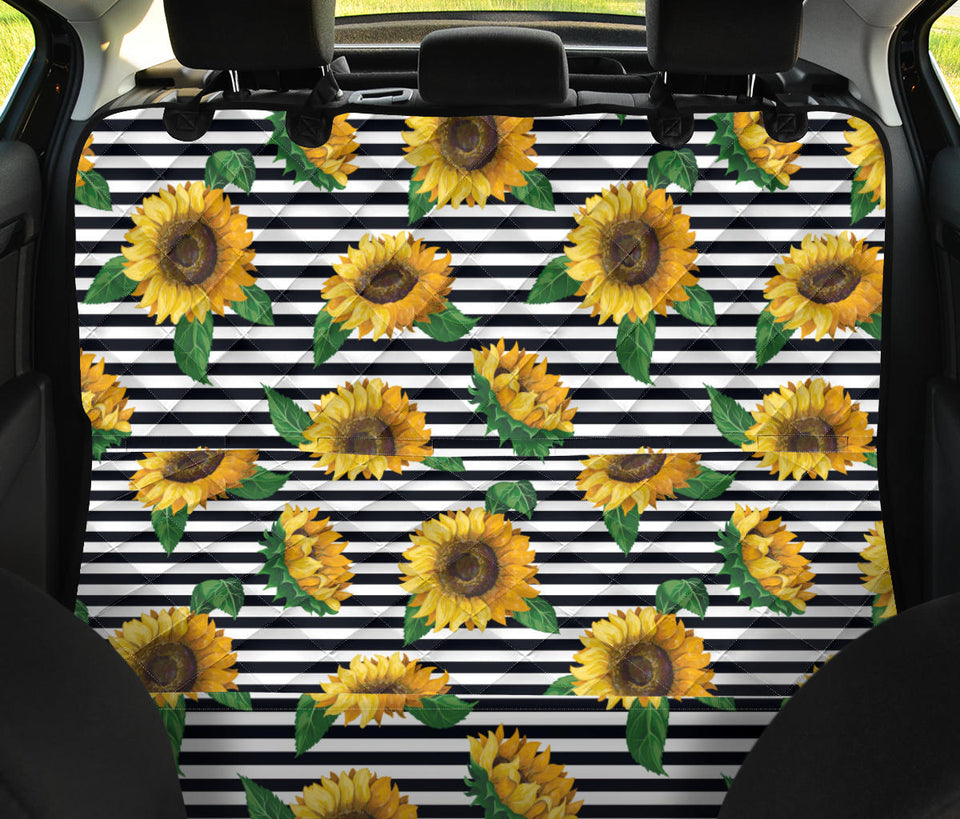 Sunflowers Ribbon Background Dog Car Seat Covers