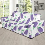 Eggplant Pattern Print Design 05 Sofa Slipcover
