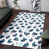 Pigeon Pattern Print Design 02 Area Rug