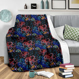 Octopus Sea Wave Tropical Fishe Pattern Premium Blanket