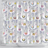 Cute Llama Alpaca Pattern Shower Curtain Fulfilled In US