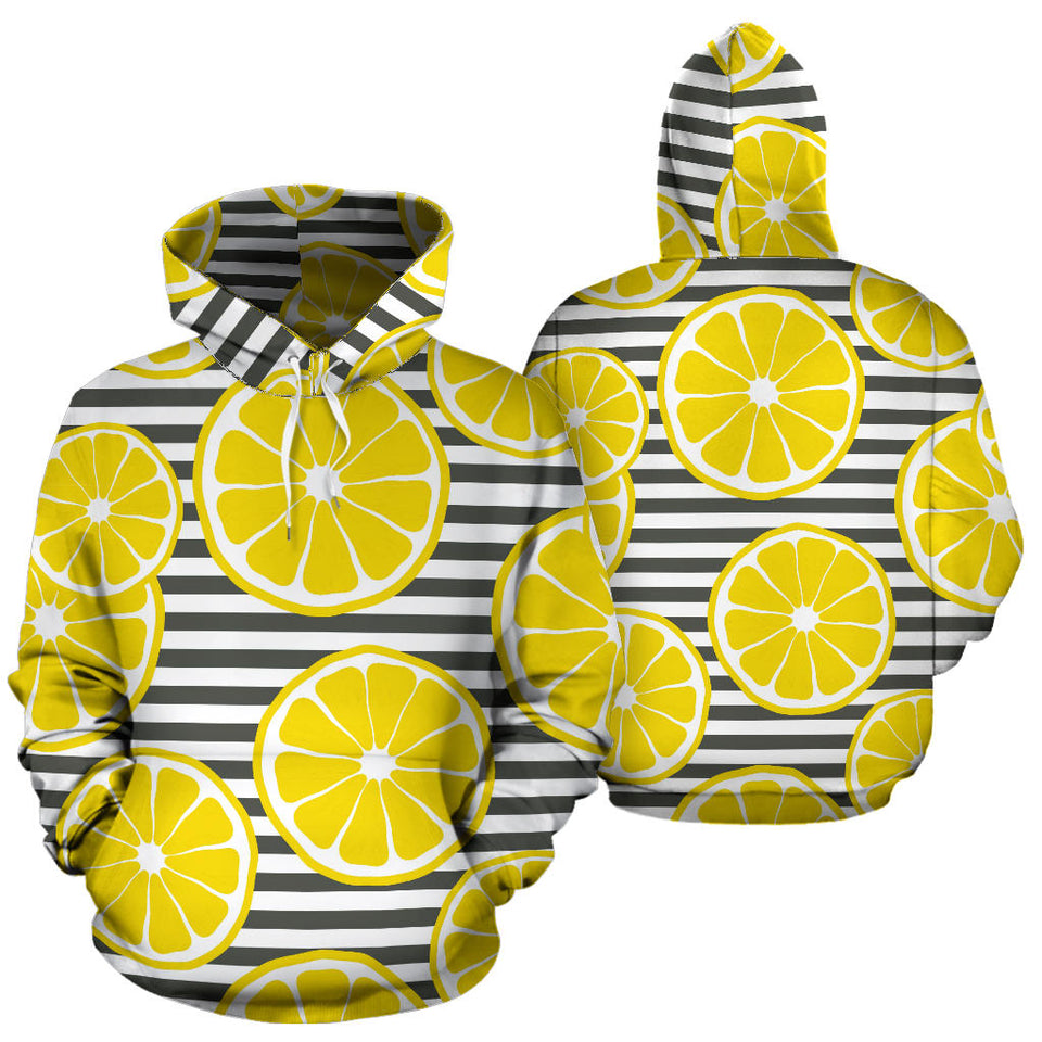 Slice Of Lemon Design Pattern Men Women Pullover Hoodie