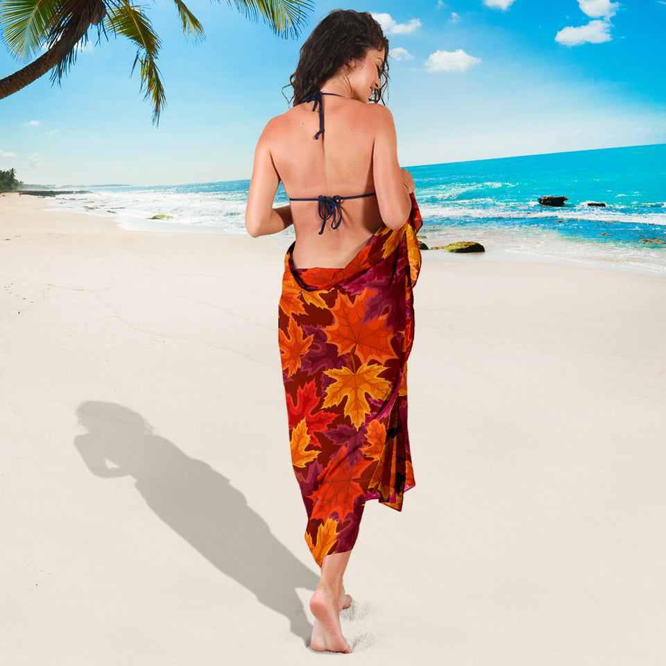 Autumn Maple Leaf Pattern Sarong