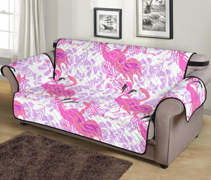 Pink flamingo flower pattern Sofa Cover Protector