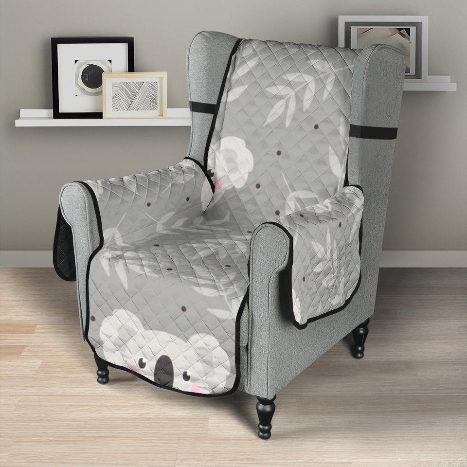 Cute koala leaves pattern Chair Cover Protector