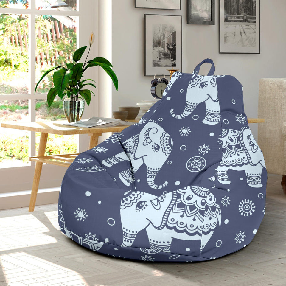 Elephant Tribal Design Pattern Bean Bag Cover