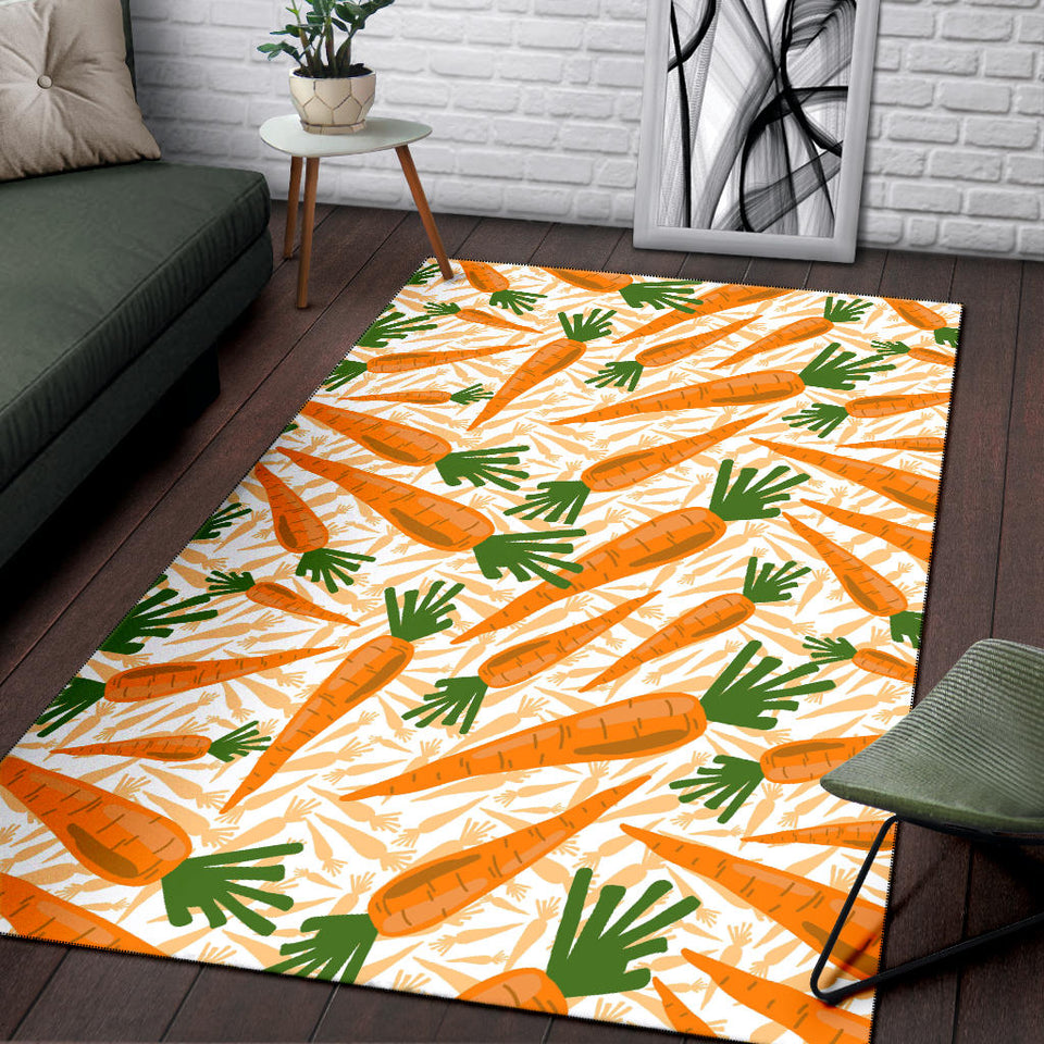 Carrot Pattern Print Design 01 Area Rug