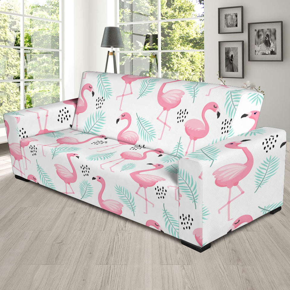 Cute Flamingo Pattern Sofa Slipcover