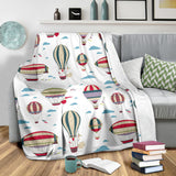 Hot Air Balloon Pattern Premium Blanket