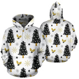 Christmas Tree Holly Snow Star Pattern Men Women Pullover Hoodie