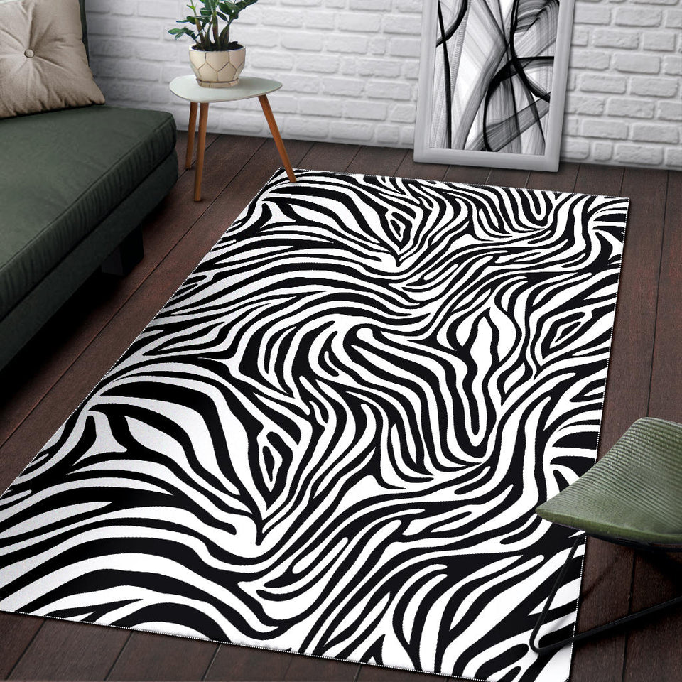 Zebra Skin Pattern Area Rug