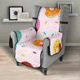 Donut pattern glaze pink background Chair Cover Protector