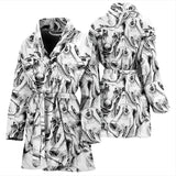 Greyhound Pattern Print Design 01 Women's Bathrobe