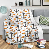 Clown Fish Pattern Print Design 02 Premium Blanket