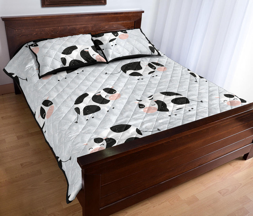 Cute cows pattern Quilt Bed Set