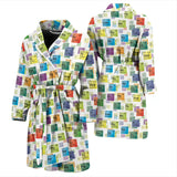 Chemistry Periodic Table Pattern Print Design 05 Men's Bathrobe