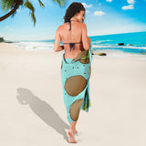 Kiwi Blue Background Sarong