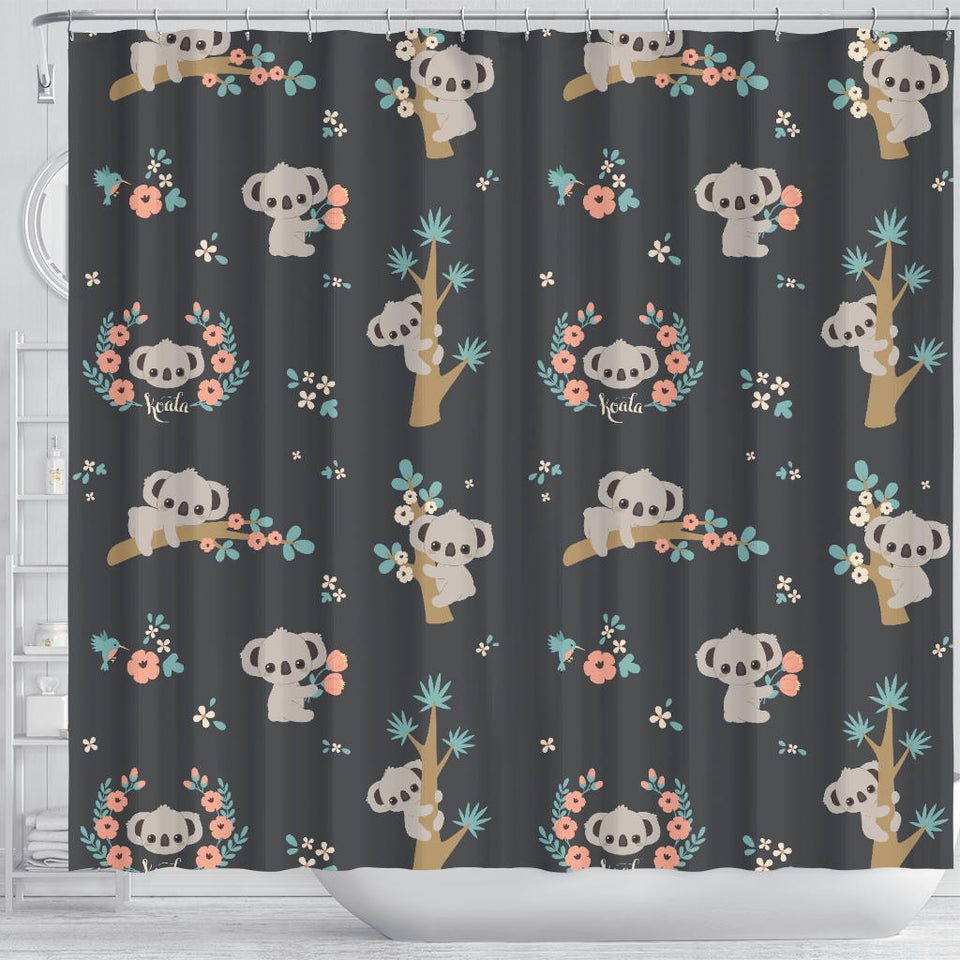 Cute Koala Pattern Shower Curtain Fulfilled In US