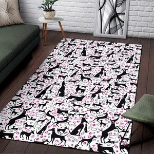 Greyhound Pattern Print Design 02 Area Rug