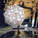 Cute Polar Bear Christmas Snow Pattern Umbrella
