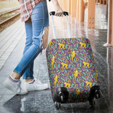 Cute Yellow Monkey Leaves Pattern Luggage Covers