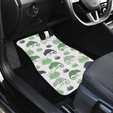 Chameleon Lizard Succulent Plant Pattern Front And Back Car Mats
