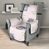 cute raccoons leaves pattern Chair Cover Protector