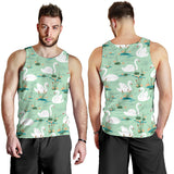 White swan lake pattern Men Tank Top