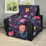 beautiful mermaid Fish jellyfish algae other marine world Recliner Cover Protector
