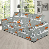 Beautiful Deers Winter Christmas Sofa Slipcover